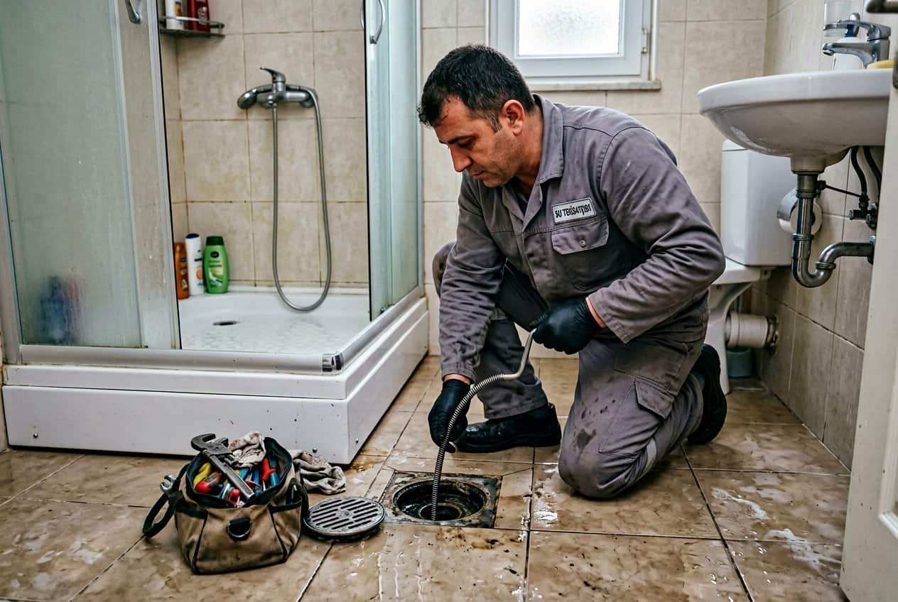 Banyo gider açma çalışması